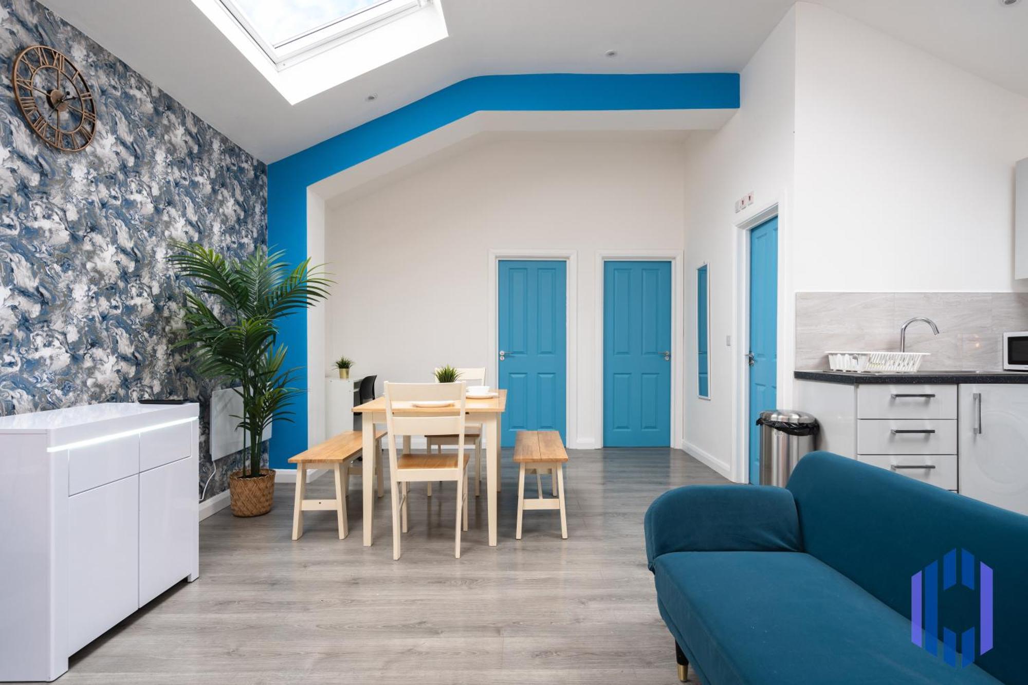 Holiday home Santorini Blues By Cefas - Free Parking - - Near Airport *